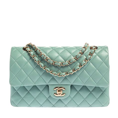 green channel bag|mint green chanel bag.